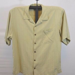 Tommy Bahama Hawaiian shirt XL 100% Silk Green w/r